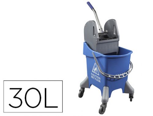 Carro de limpeza com 4 rodas 30 l azul 440x330x460 mm , Branca , 155333 , 